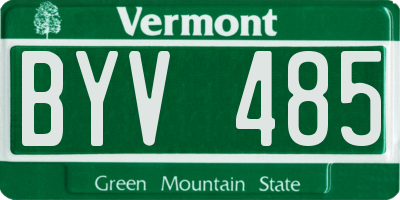 VT license plate BYV485