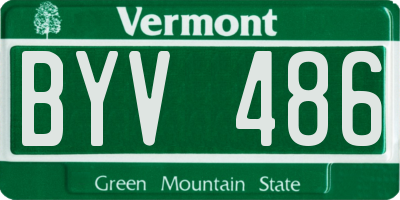 VT license plate BYV486
