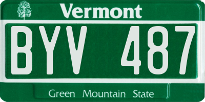 VT license plate BYV487