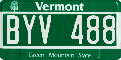 VT license plate BYV488