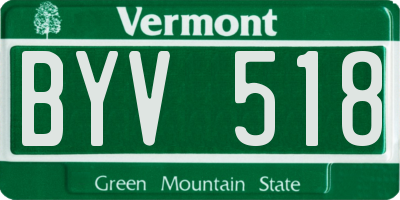 VT license plate BYV518