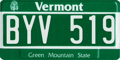 VT license plate BYV519