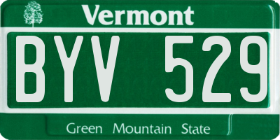 VT license plate BYV529