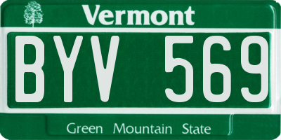VT license plate BYV569