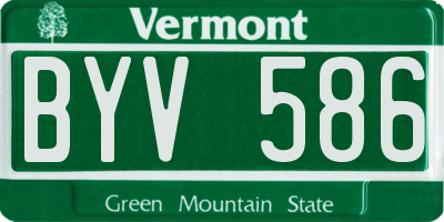 VT license plate BYV586