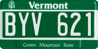 VT license plate BYV621