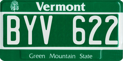 VT license plate BYV622