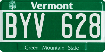VT license plate BYV628