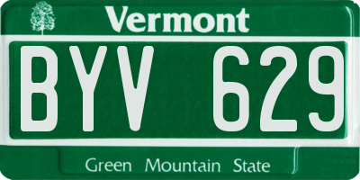 VT license plate BYV629