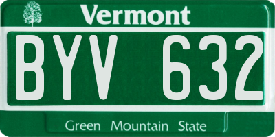 VT license plate BYV632