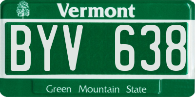 VT license plate BYV638