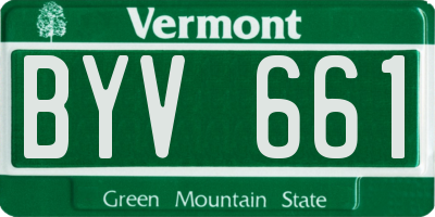 VT license plate BYV661