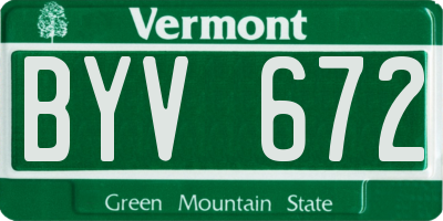 VT license plate BYV672