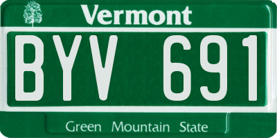 VT license plate BYV691