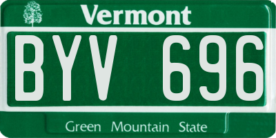 VT license plate BYV696