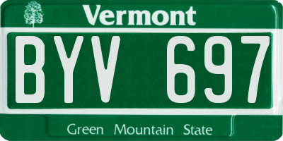 VT license plate BYV697