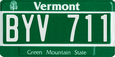 VT license plate BYV711