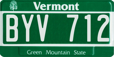 VT license plate BYV712