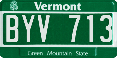 VT license plate BYV713