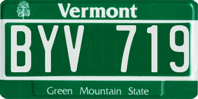 VT license plate BYV719
