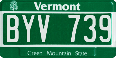 VT license plate BYV739