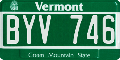 VT license plate BYV746