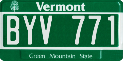 VT license plate BYV771