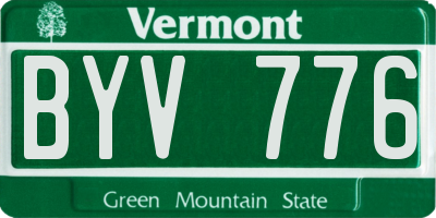 VT license plate BYV776