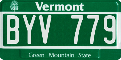 VT license plate BYV779