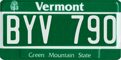 VT license plate BYV790