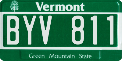 VT license plate BYV811