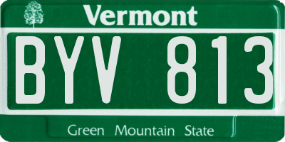 VT license plate BYV813