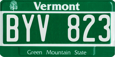 VT license plate BYV823