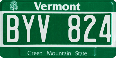 VT license plate BYV824
