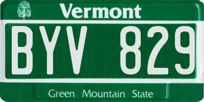 VT license plate BYV829