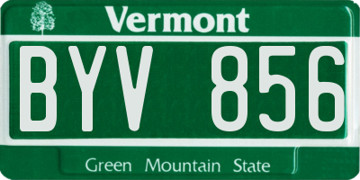 VT license plate BYV856