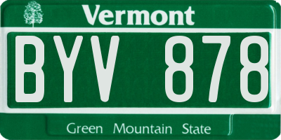 VT license plate BYV878