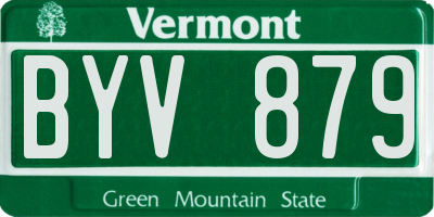 VT license plate BYV879