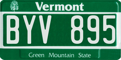 VT license plate BYV895