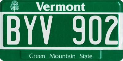 VT license plate BYV902