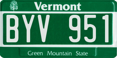 VT license plate BYV951