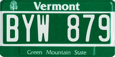 VT license plate BYW879