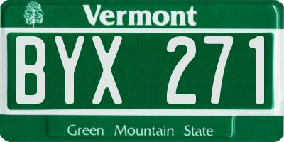 VT license plate BYX271