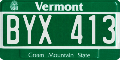 VT license plate BYX413