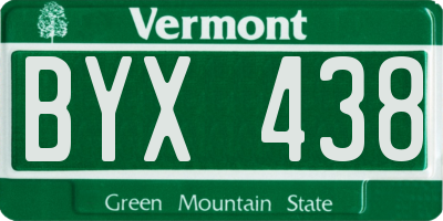 VT license plate BYX438
