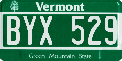 VT license plate BYX529