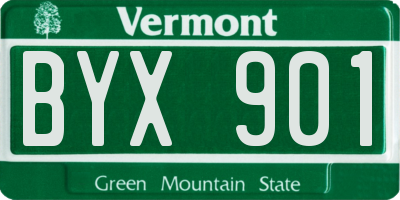 VT license plate BYX901