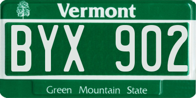 VT license plate BYX902