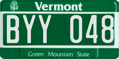 VT license plate BYY048