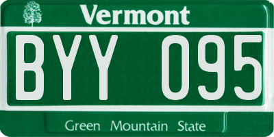 VT license plate BYY095